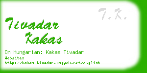 tivadar kakas business card